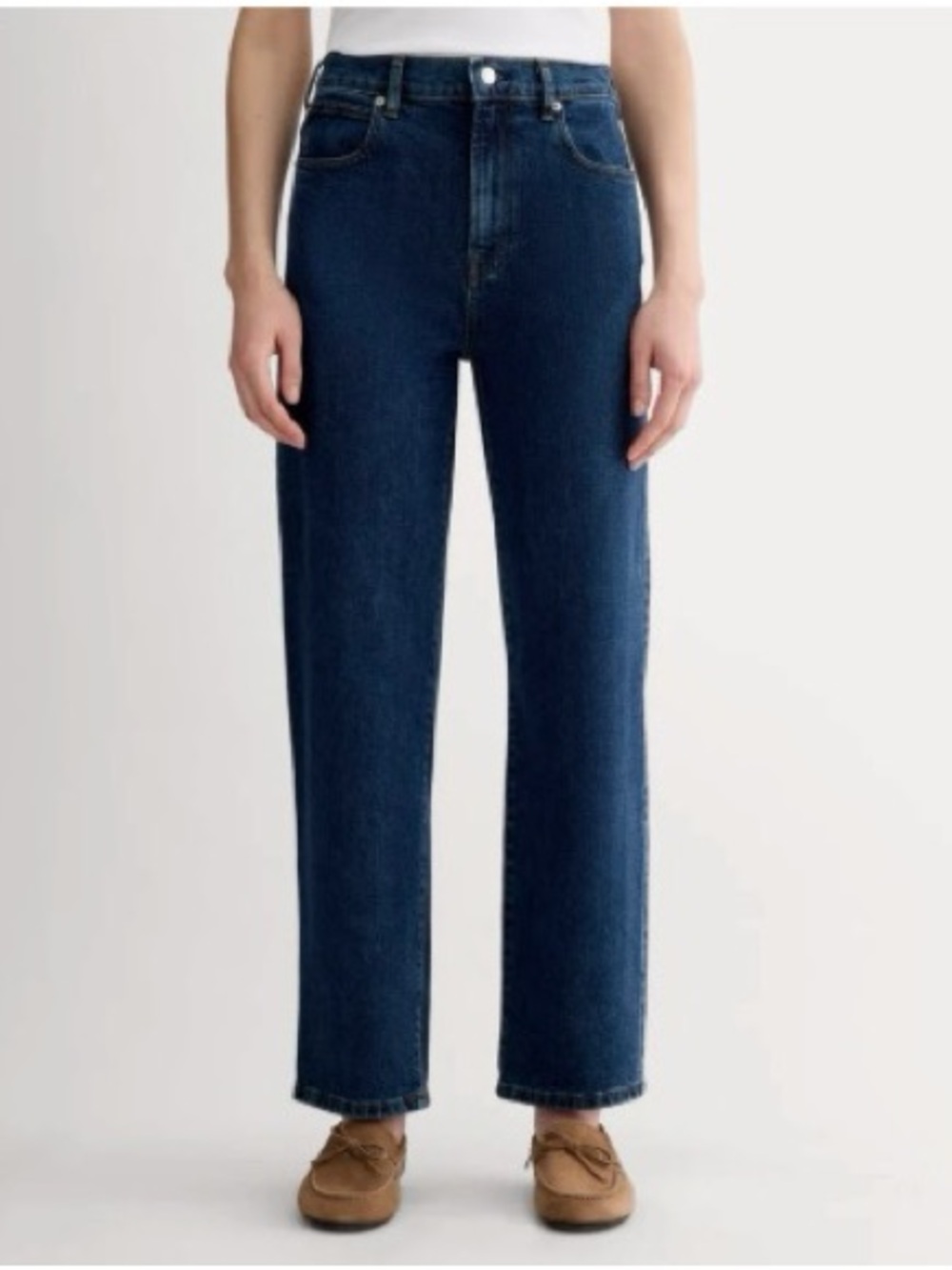 NWT Everlane Womens The Way High Straight Leg Jeans Vintage Indigo Denim Sz 27